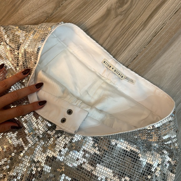 Alice and Olivia Sequin Pants Size 8 - Picture 7 of 13